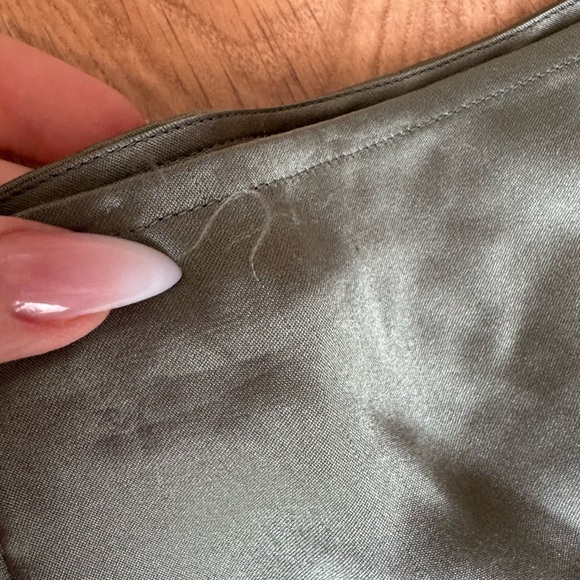 ANINE BING 100% Silk Jolin Sage Green Skirt w/ Slit Size Medium NWT - Picture 10 of 10